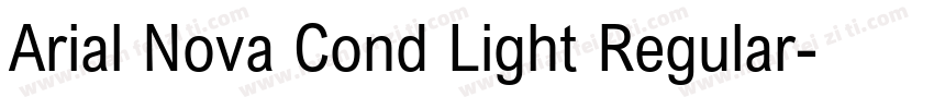 Arial Nova Cond Light Regular字体转换